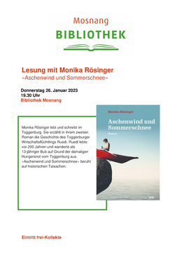 Flyer Lesung mit Monika Rösinger