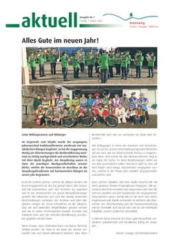 Mitteilungsblatt Nr. 1 vom 7. Januar 2022 Alles Gute im neuen Jahr!