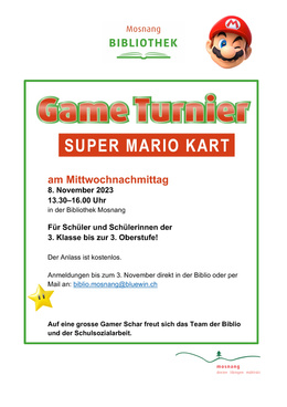 Game Turnier - Super Mario Kart Game Turnier