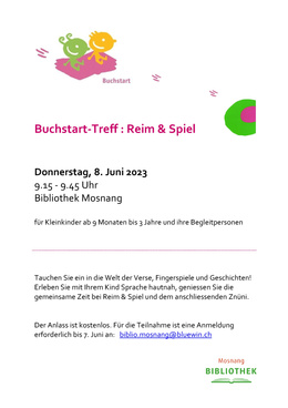 Buchstart Flyer_Juni23 Buchstart-Treff: Reim & Spiel