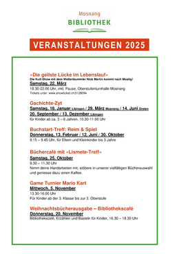 Jahresprogramm 2025 Jahresprogramm 2025